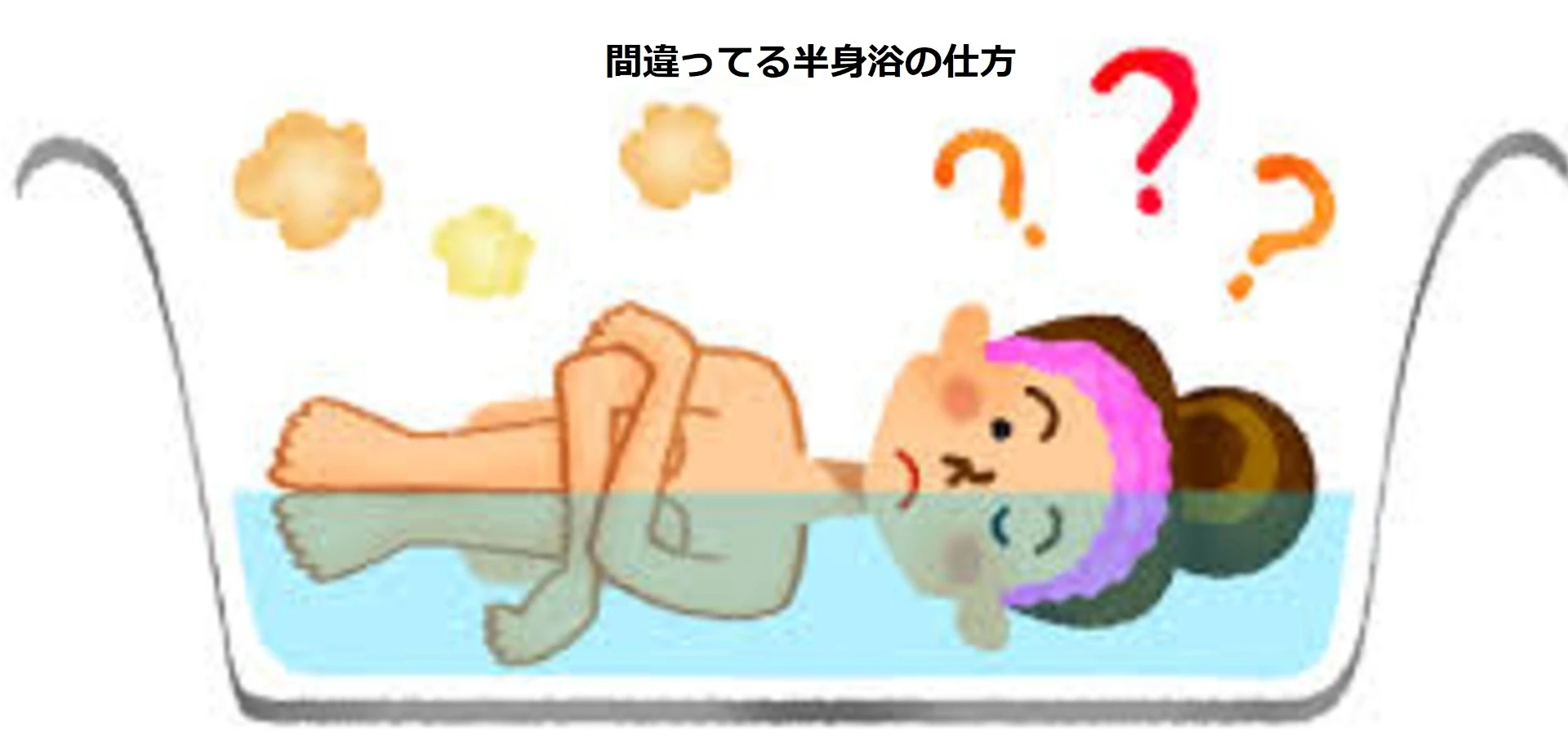 半身浴は洗った湯