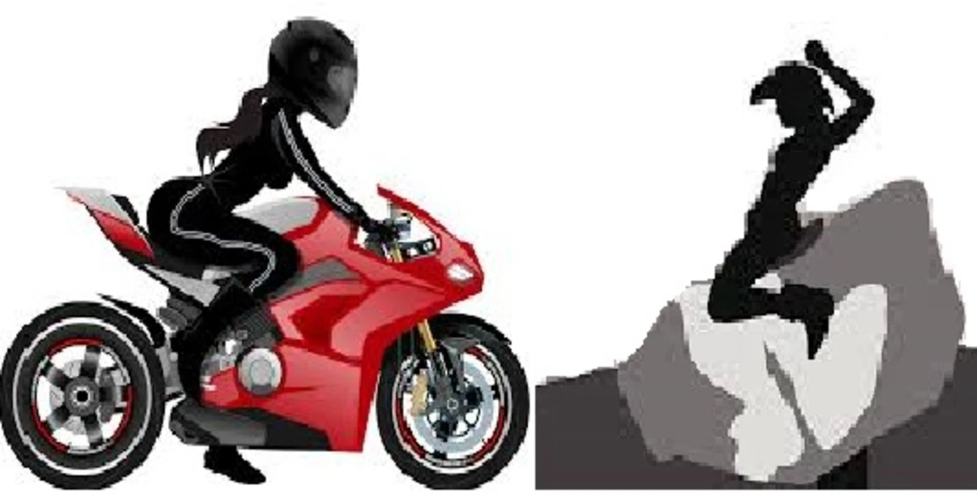 バイクとロデオ
